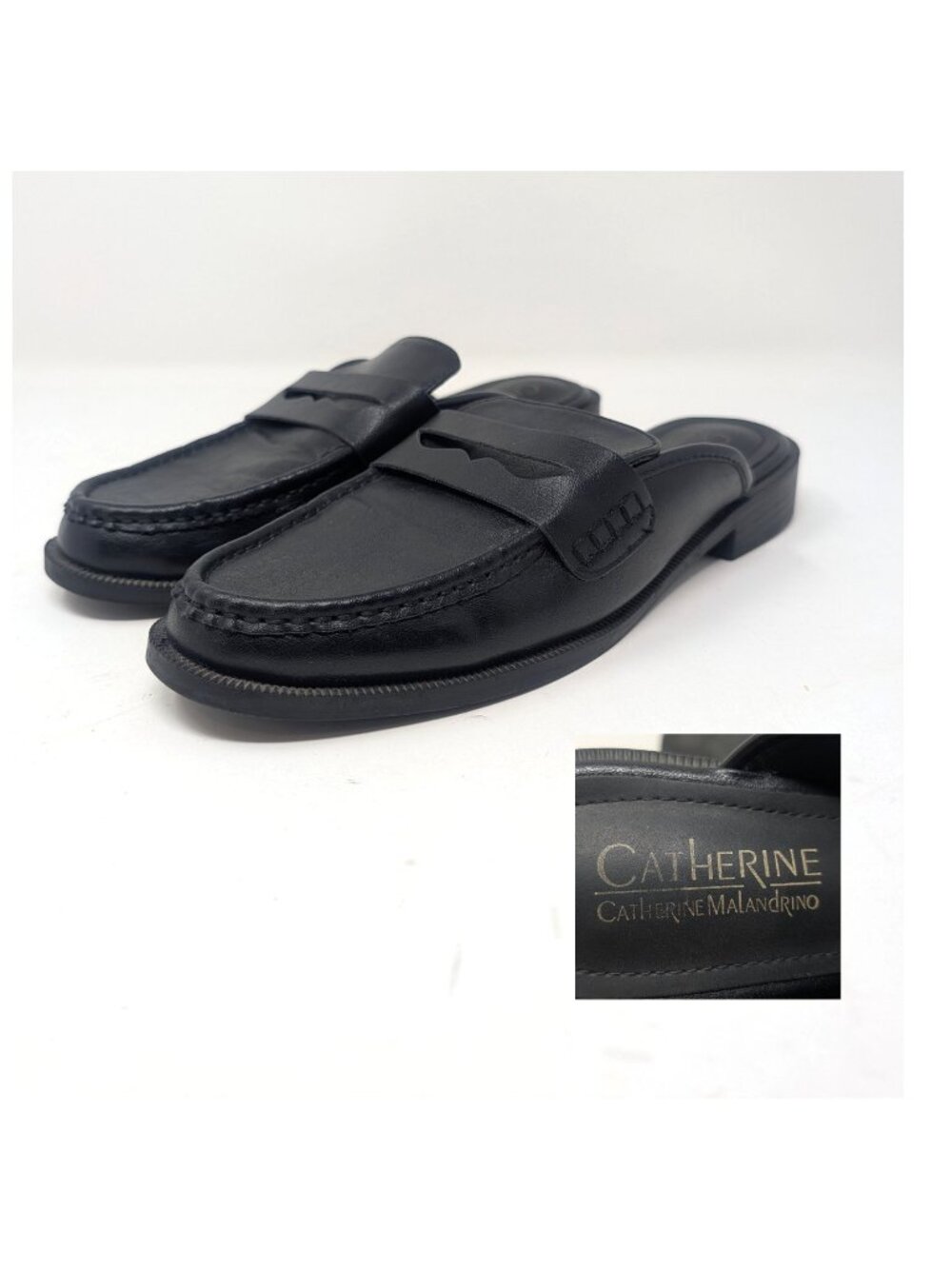 Catherine Malandrino Black Loafer Mules 9